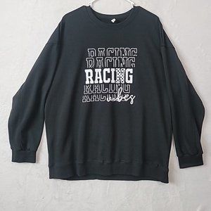 Chicyea Women's Size XXL Black Sweatshirt Pullover Racing Vibes